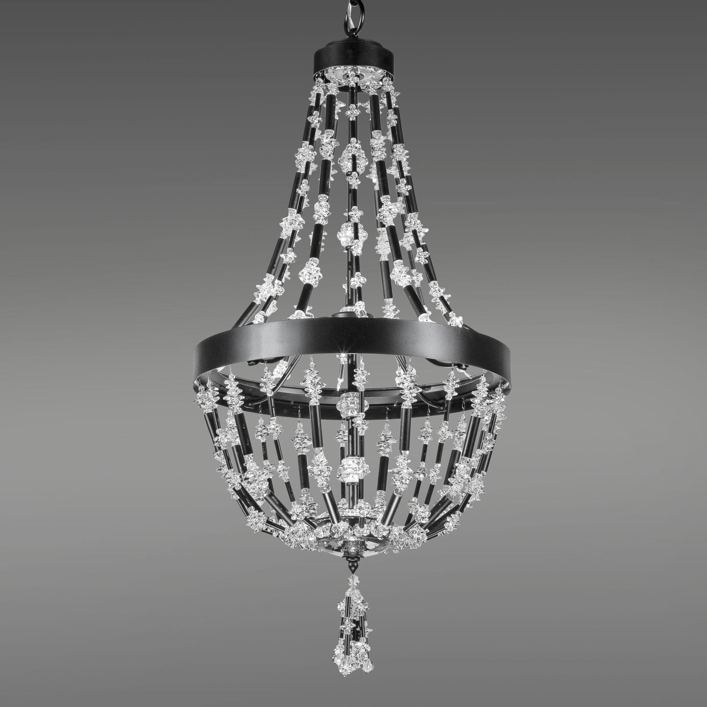 Bali Optic Crystal LED Pendant / Black