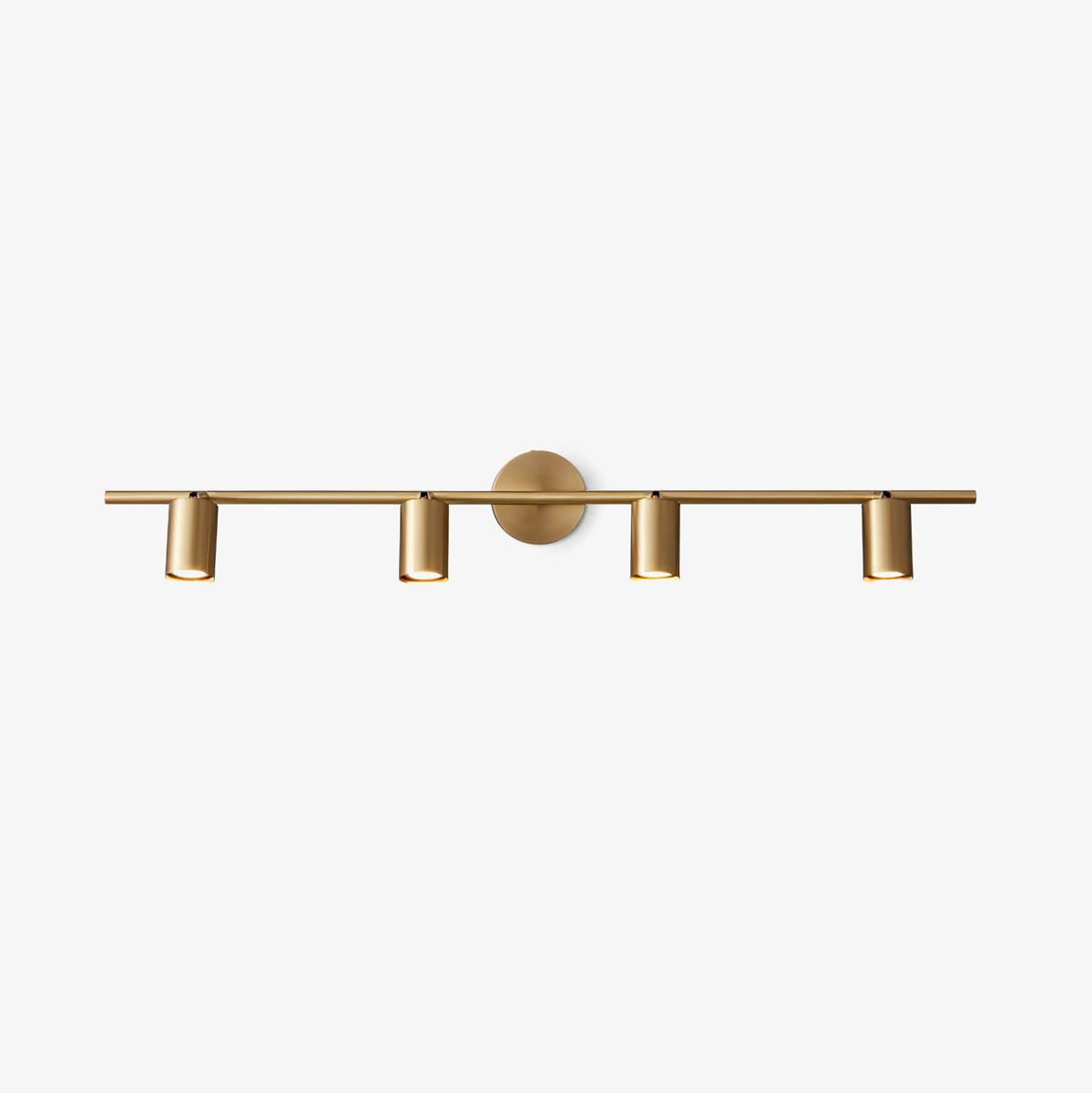 Adjustable Multi-Head Brass Wall Spotlight / 2 lamps L 19.7″ x W 4.7″ x H 6.9″ / L 50 cm x W 12cm  x H 17.5cm / Brass