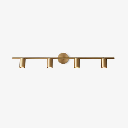 Adjustable Multi-Head Brass Wall Spotlight / 2 lamps L 19.7″ x W 4.7″ x H 6.9″ / L 50 cm x W 12cm  x H 17.5cm / Brass