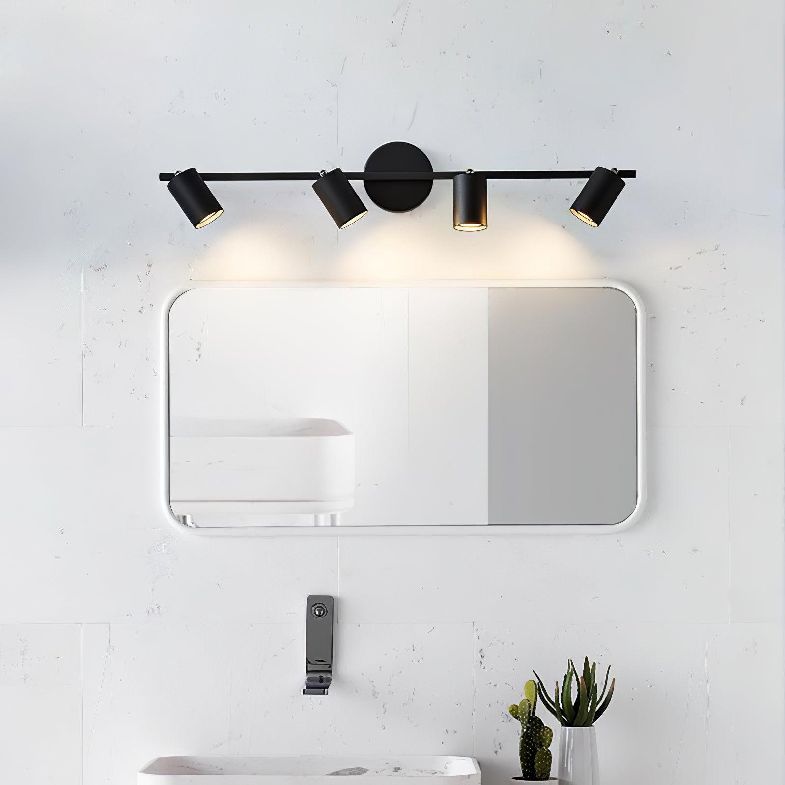 Adjustable Multi-Head Brass Wall Spotlight / 4 lamps L 39.4″ x W 4.7″ x H 6.9″ / L 100 cm x W 12cm  x H 17.5cm / Brass