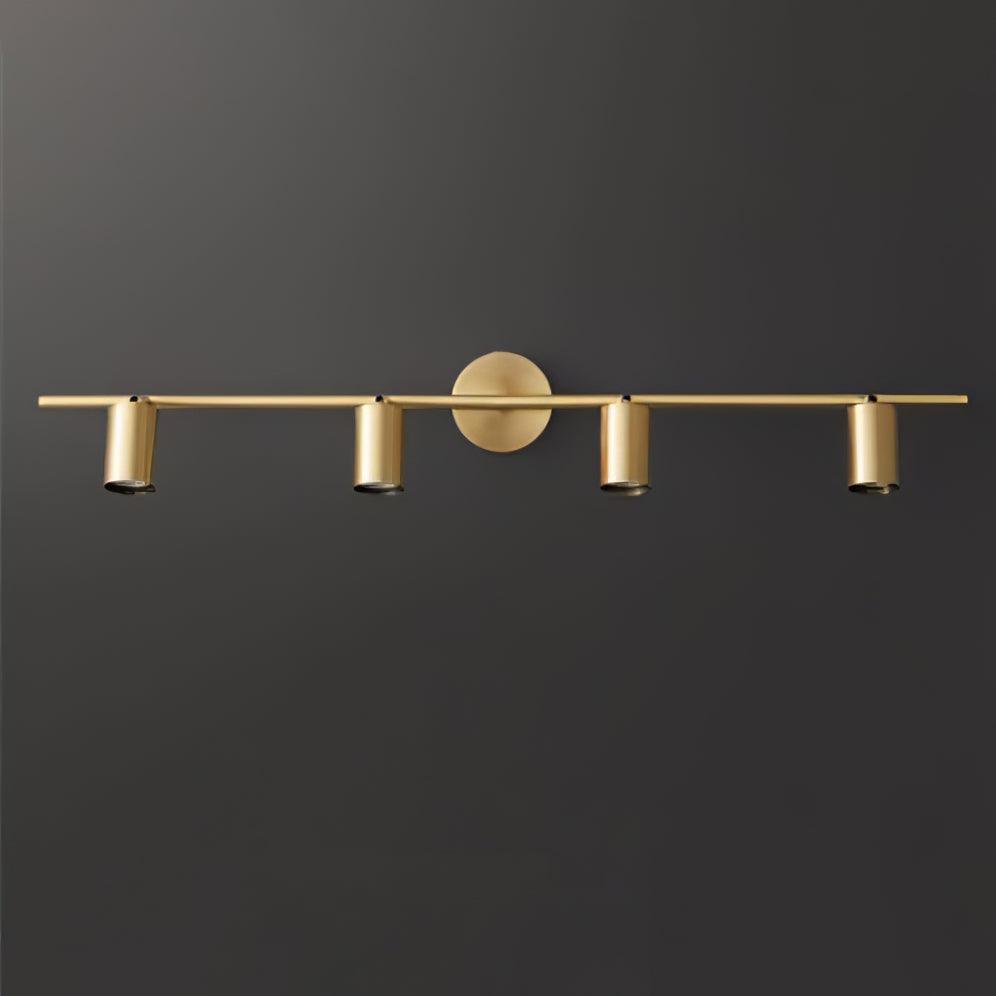 Adjustable Multi-Head Brass Wall Spotlight / 3 lamps Set of 2 / Black brushed gold