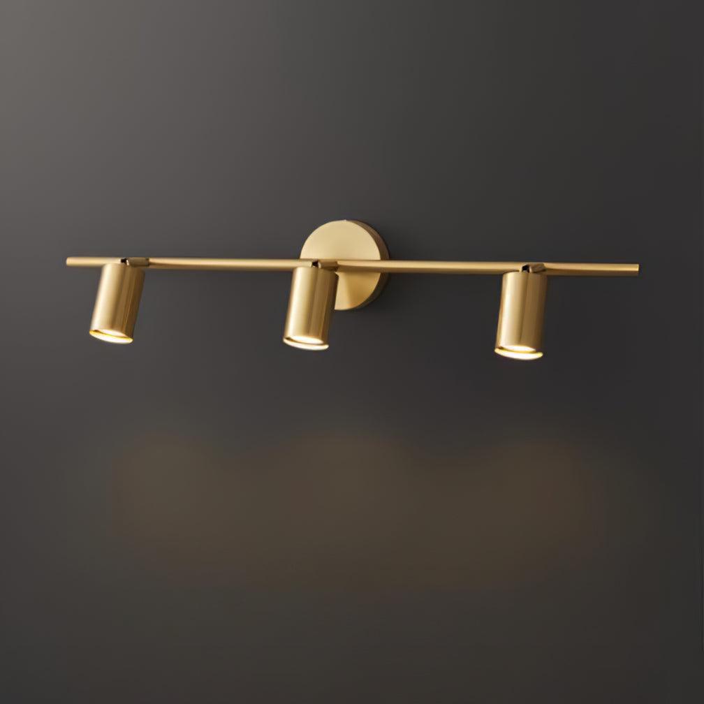 Adjustable Multi-Head Brass Wall Spotlight / 4 lamps Set of 2 / Black brushed gold