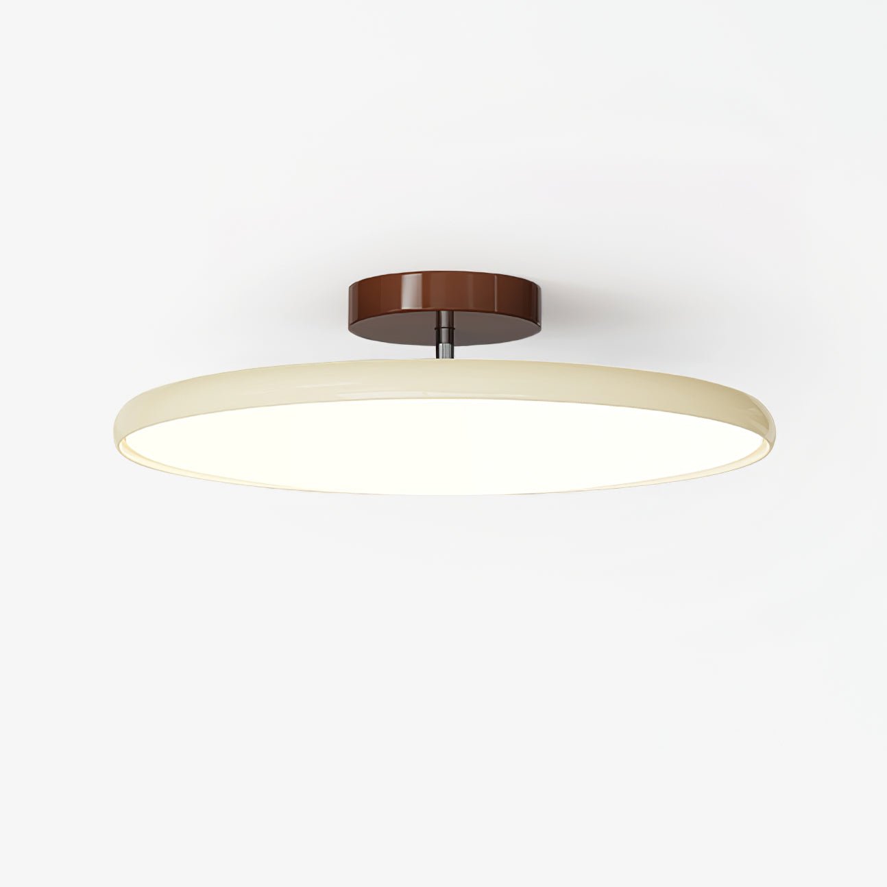 Adjustable Ring LED Ceiling Light / ∅ 11.8″ x H 3.5″ / Beige / Warm Light