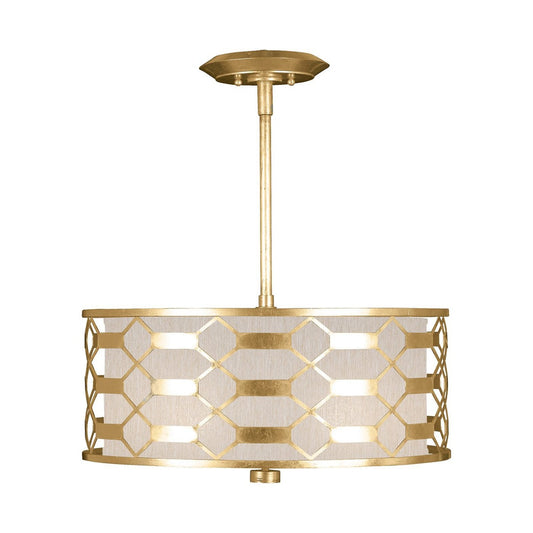 Allegretto Drum Shade Pendant / Champagne/Gold