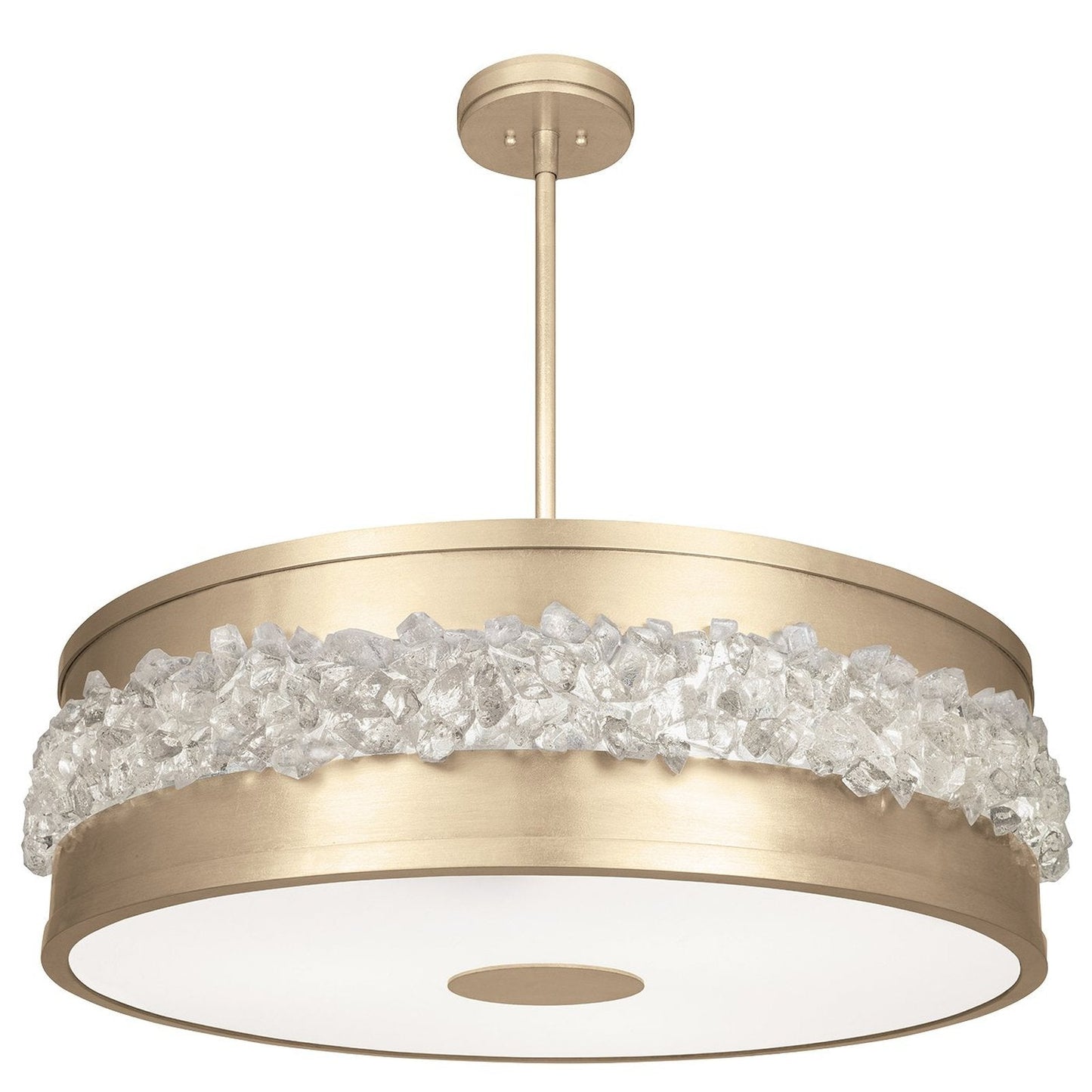 Arctic Halo Crystal Round Pendant