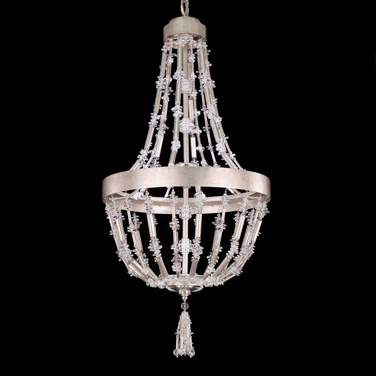 Bali Optic Crystal LED Pendant / Antique Silver