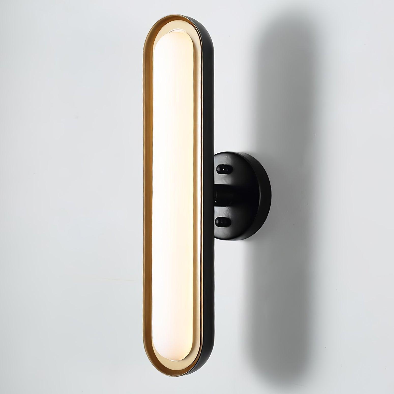 Capsule Frosted LED Wall Light / Set of 2 / Gold & Frosted white / Warm White