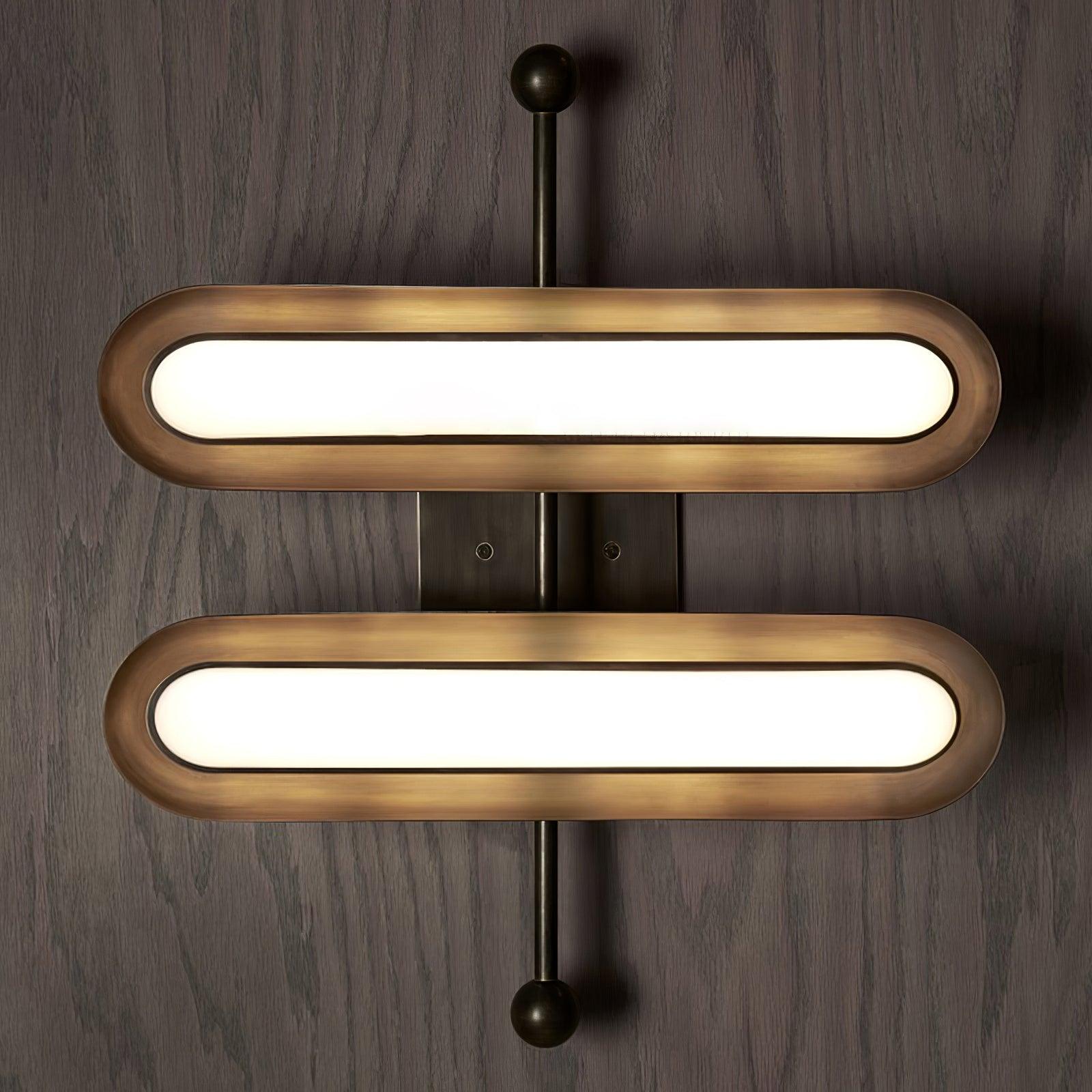 Capsule Frosted LED Wall Light / Set of 2 / Black & Frosted white / Cool White