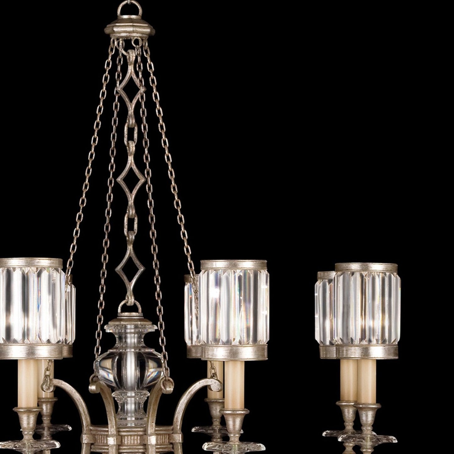 Eaton Crystal Shade Round Chandelier / Bronze