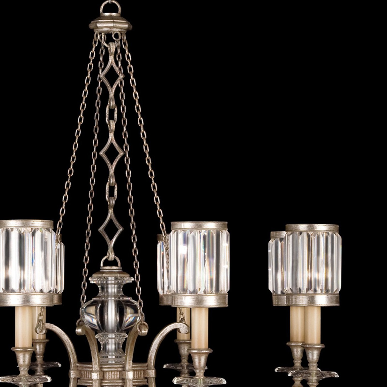Eaton Crystal Shade Round Chandelier / Bronze