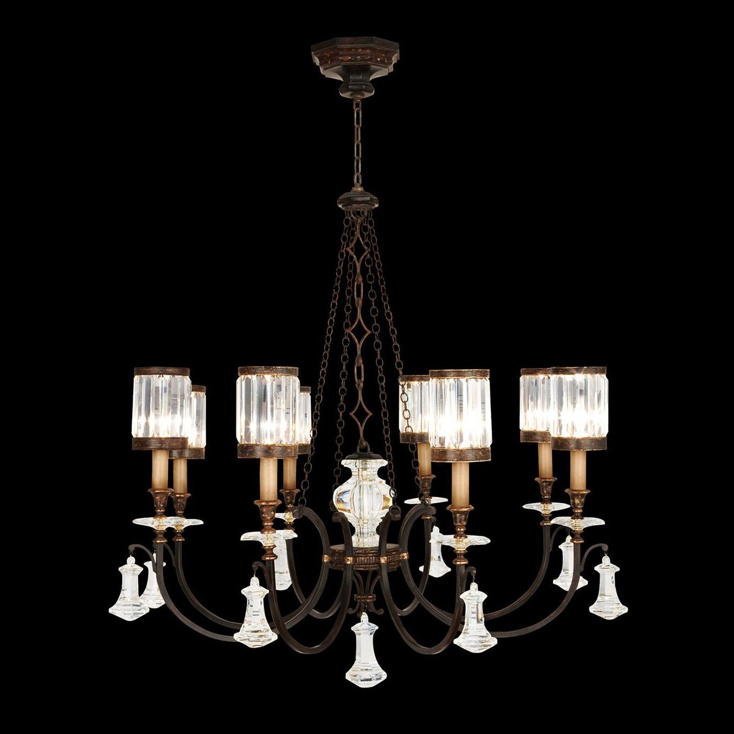 Eaton Crystal Shade Round Chandelier