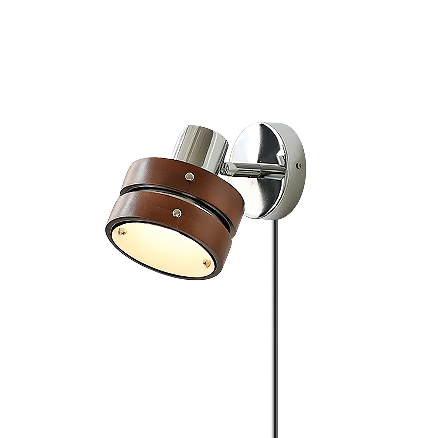 Karry Walnut Adjustable Plug-In Wall Light