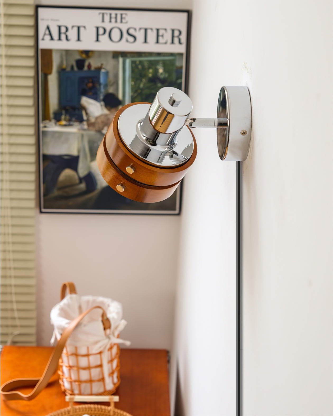 Karry Walnut Adjustable Plug-In Wall Light