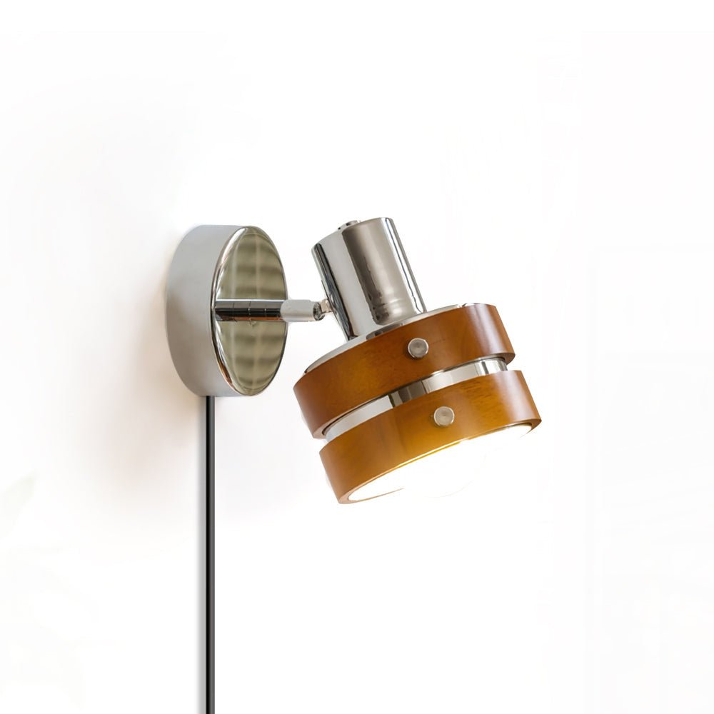 Karry Walnut Adjustable Plug-In Wall Light