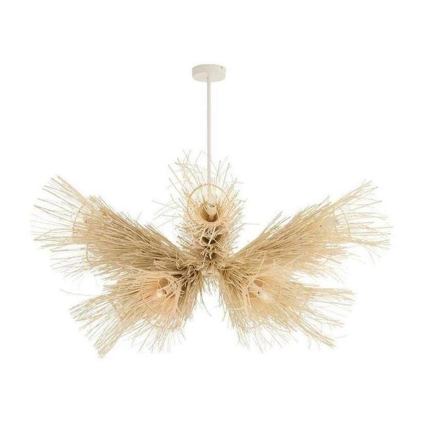 Kauai Bleached Rattan Chandelier