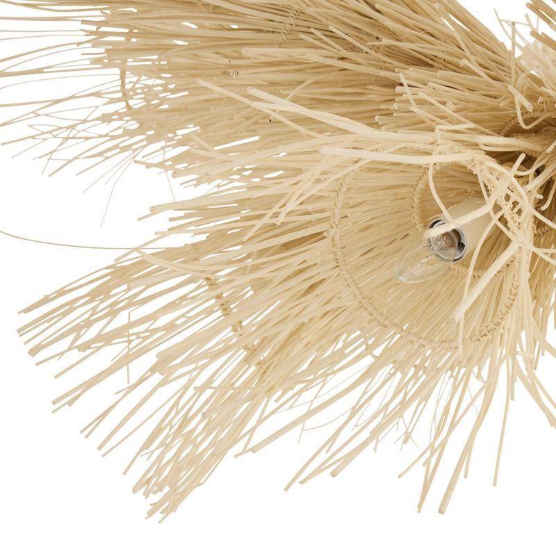 Kauai Bleached Rattan Chandelier