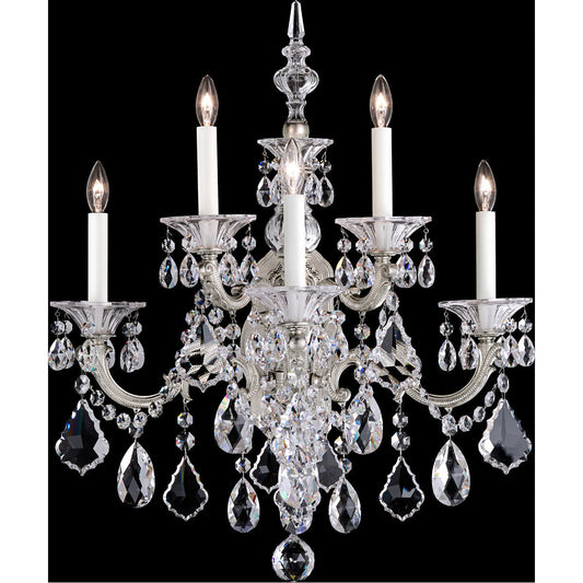 La Scala Rococo Crystal Wall Sconce / Heirloom Gold / Clear Heritage Crystal