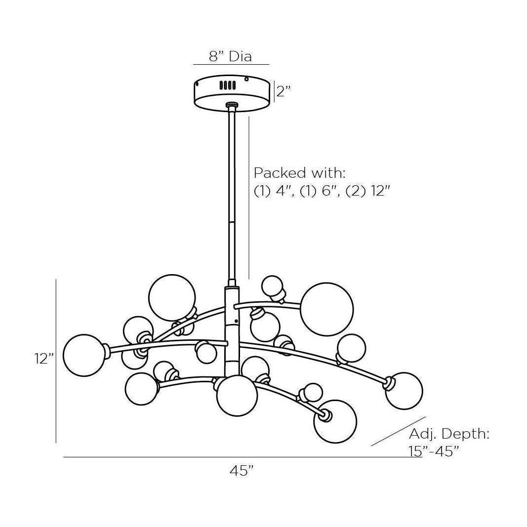 Maser Orbital LED Globe Chandelier