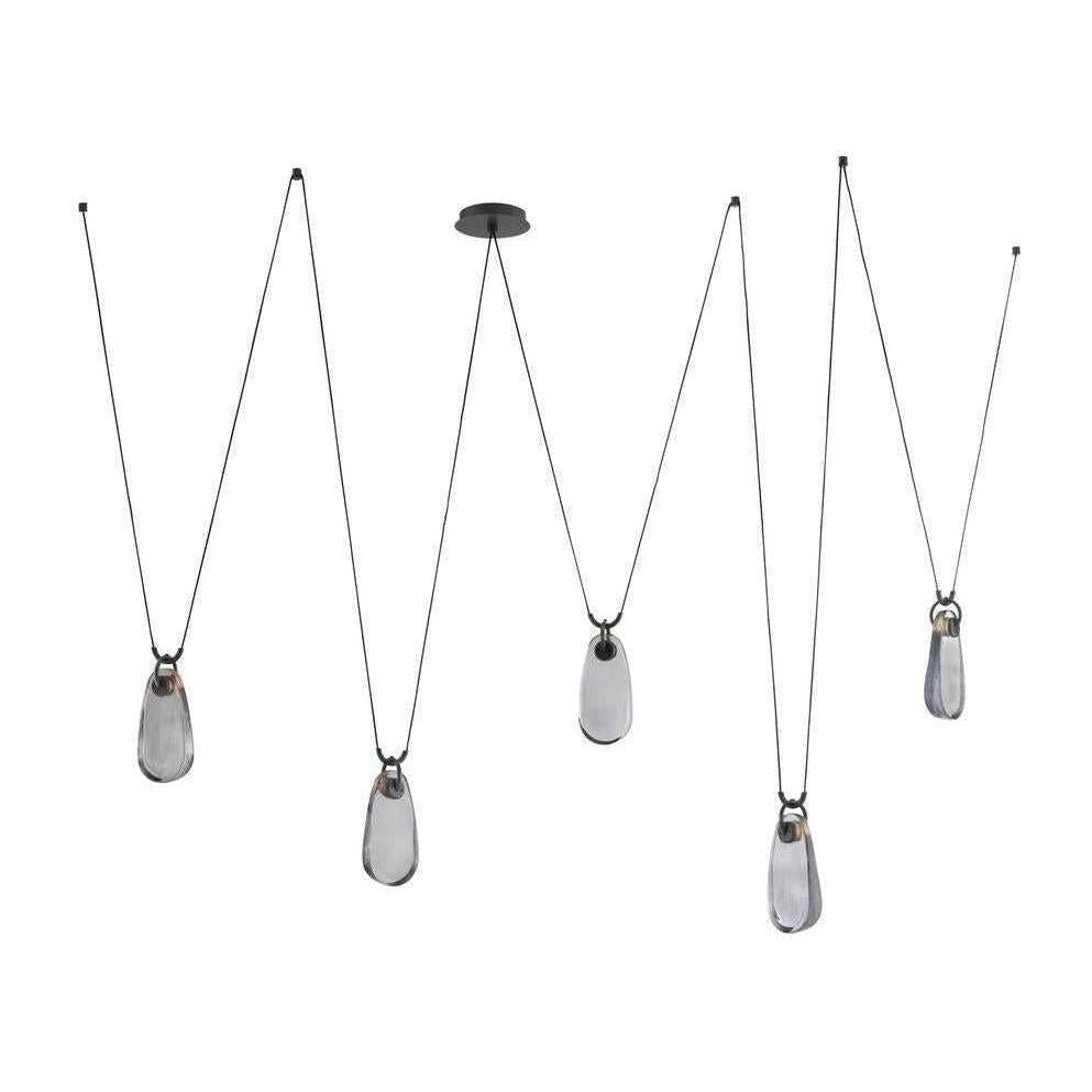 Melted Glass Drop Chandelier