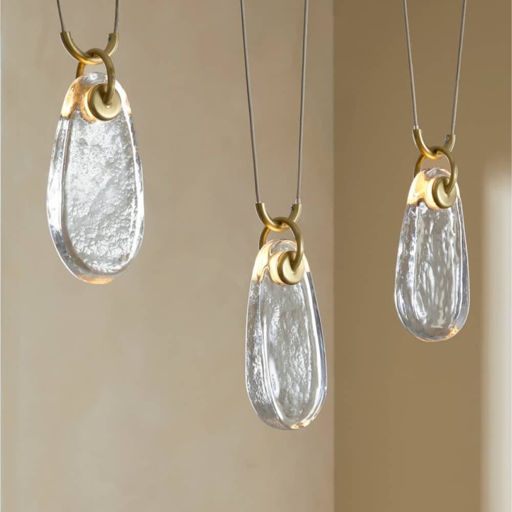 Melted Glass Drop Chandelier