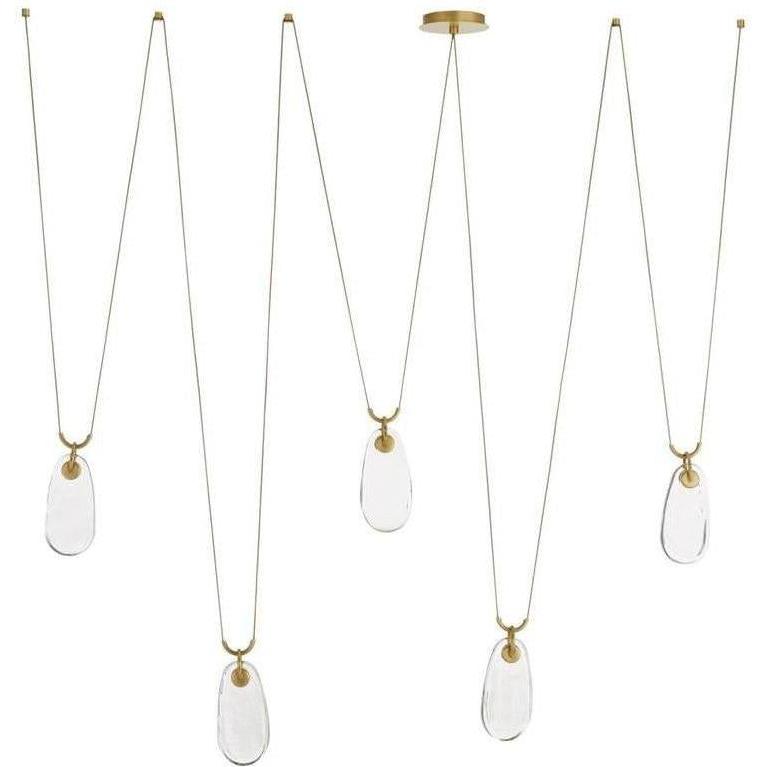 Melted Glass Drop Chandelier