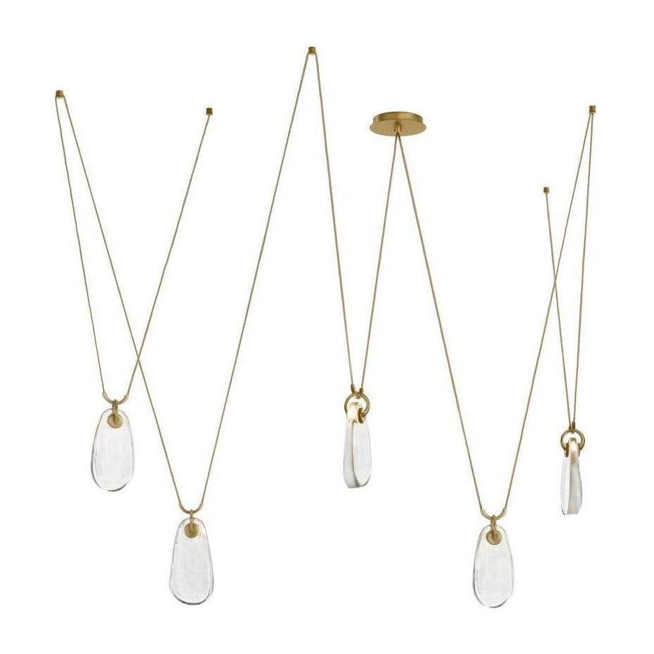 Melted Glass Drop Chandelier