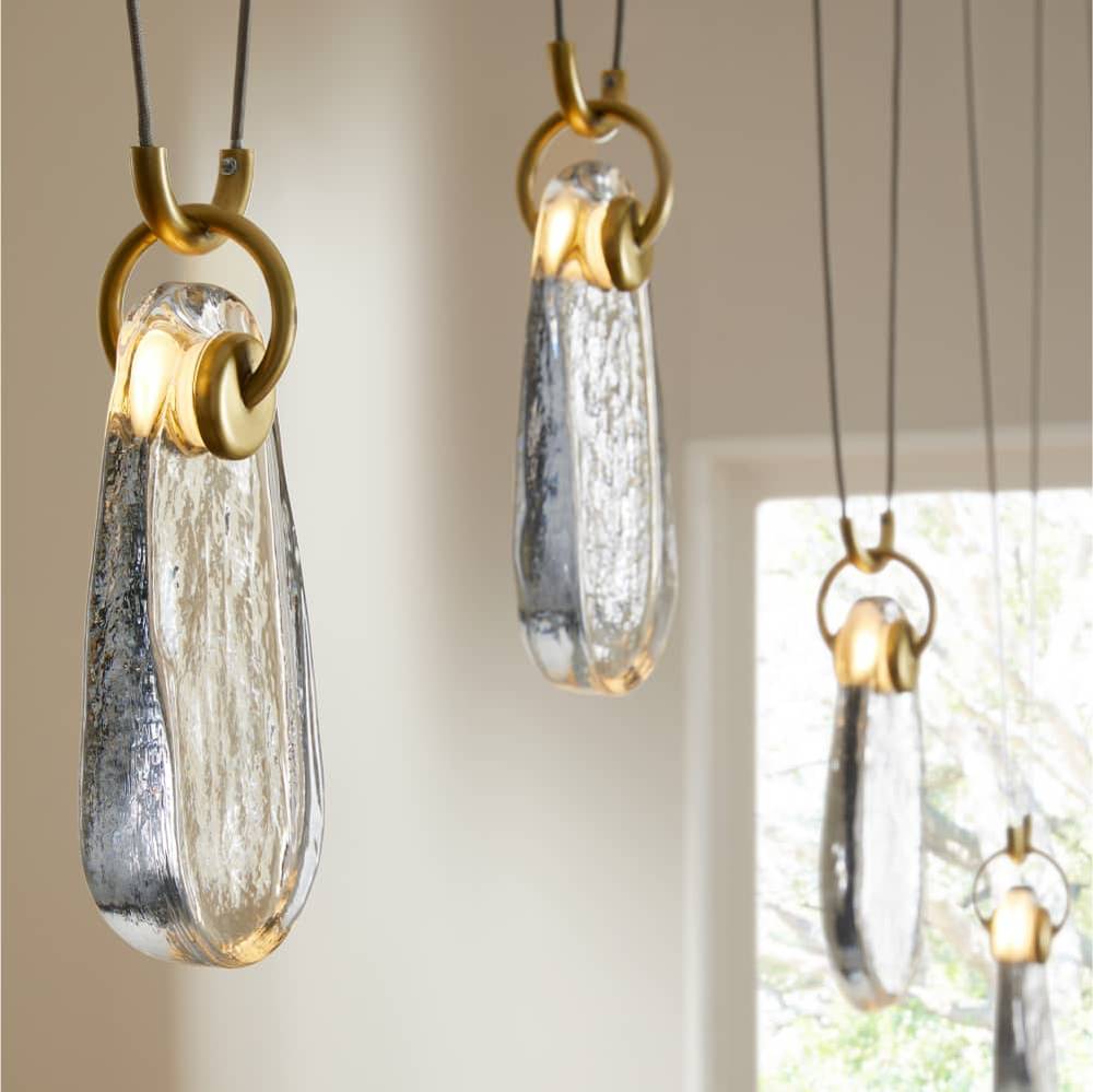 Melted Glass Drop Chandelier