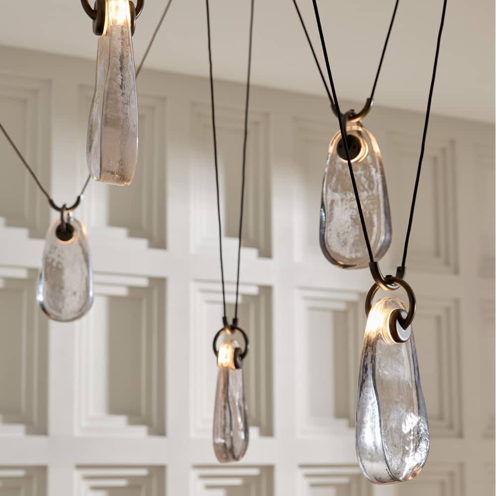 Melted Glass Drop Chandelier