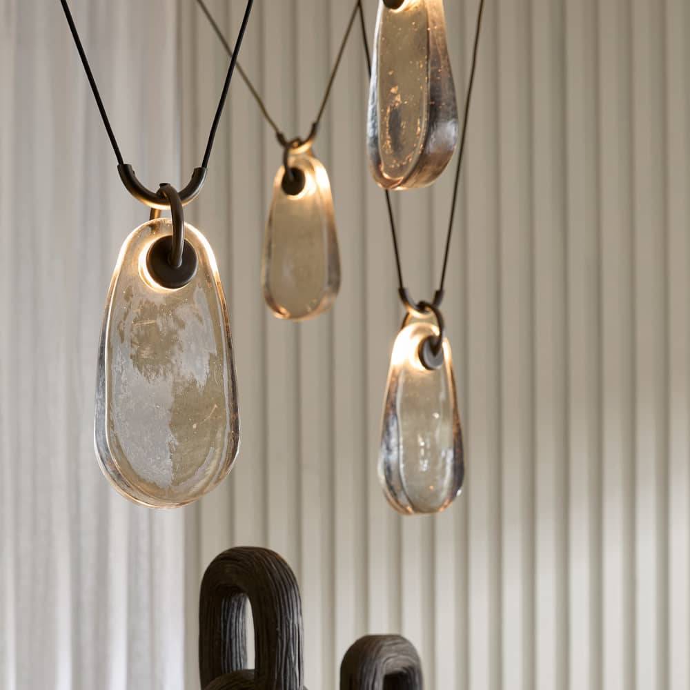 Melted Glass Drop Chandelier