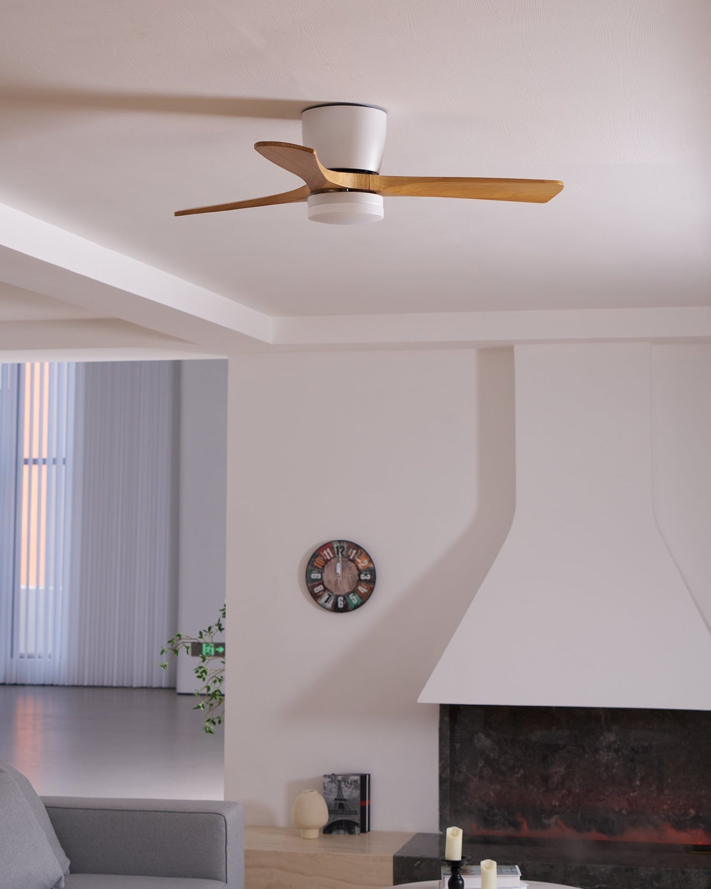 Nordic Wood LED Ceiling Fan Light