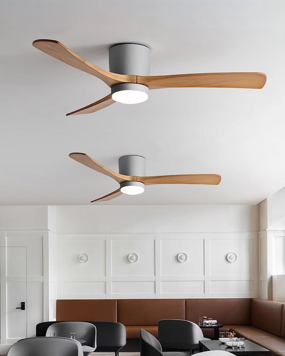 Nordic Wood LED Ceiling Fan Light
