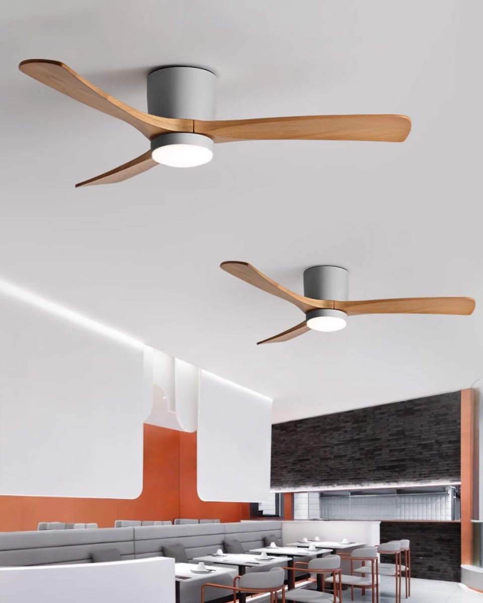 Nordic Wood LED Ceiling Fan Light