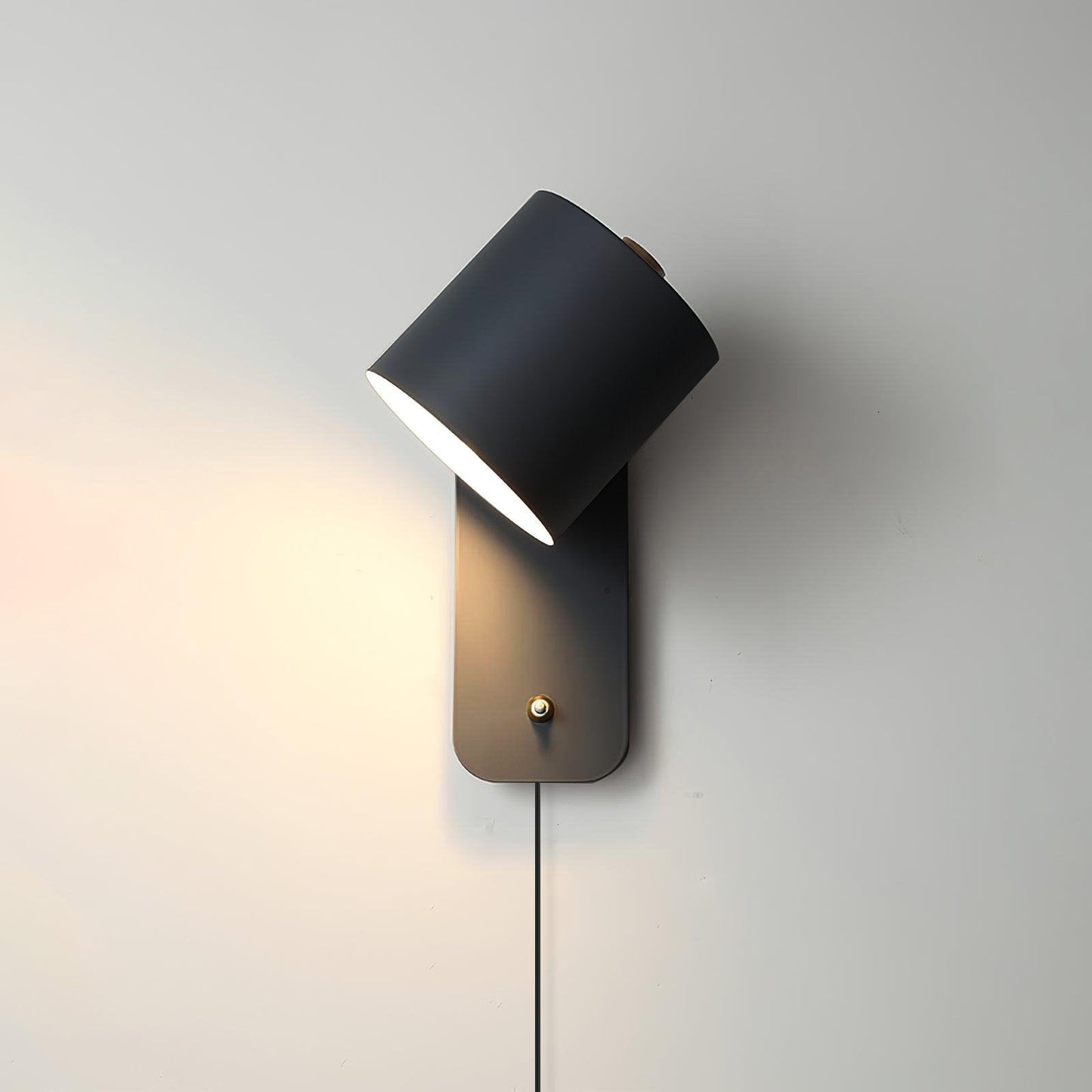 Rotatable Cylinder Plug-In Wall Light
