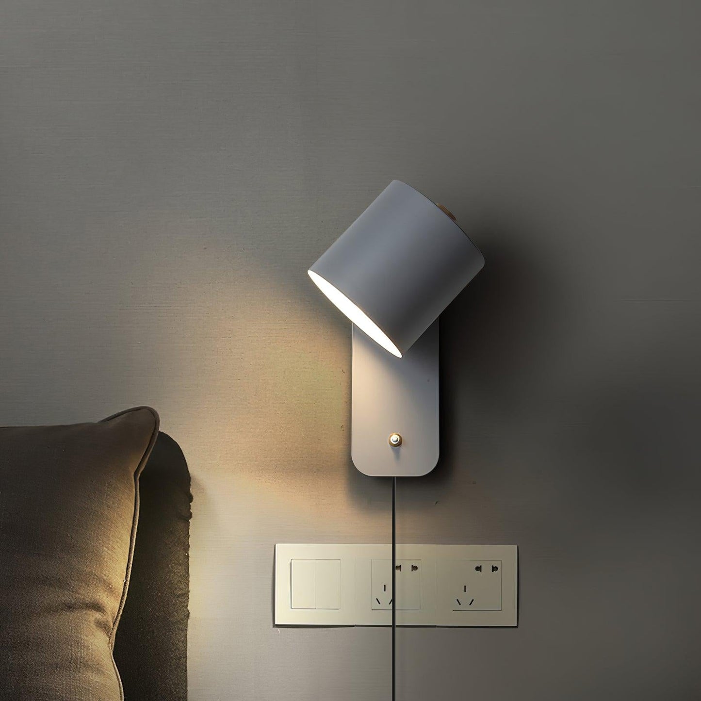 Rotatable Cylinder Plug-In Wall Light