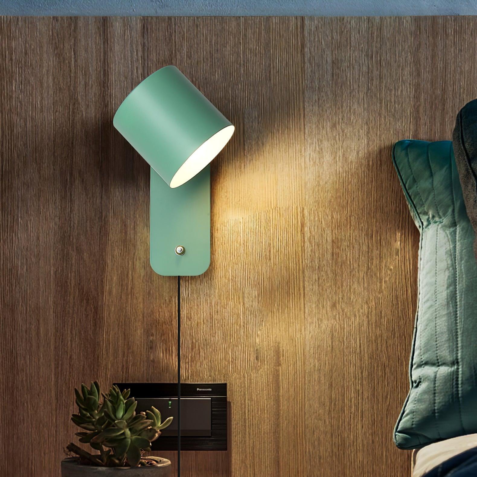Rotatable Cylinder Plug-In Wall Light