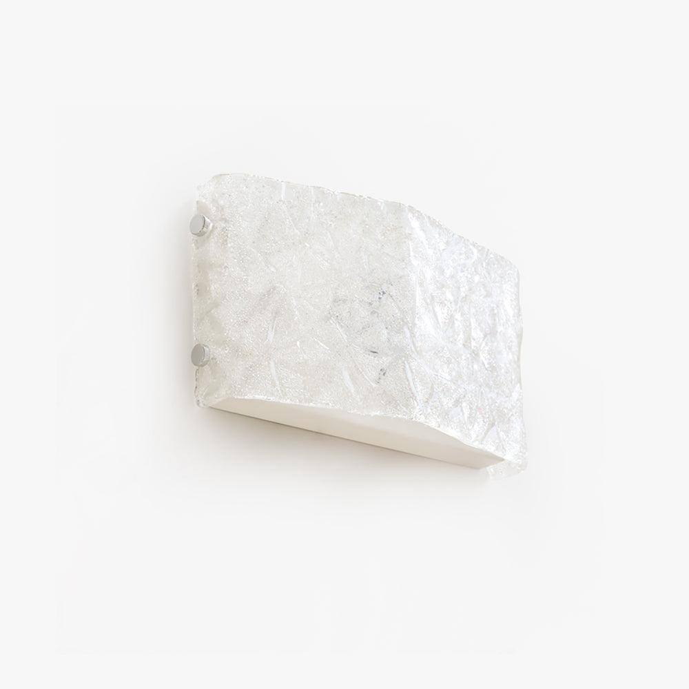 Sculpted Glass LED Wall Light / Dia 28cm x H 16cm / ∅ 11″ x H 6.3″ / White / Warm Light