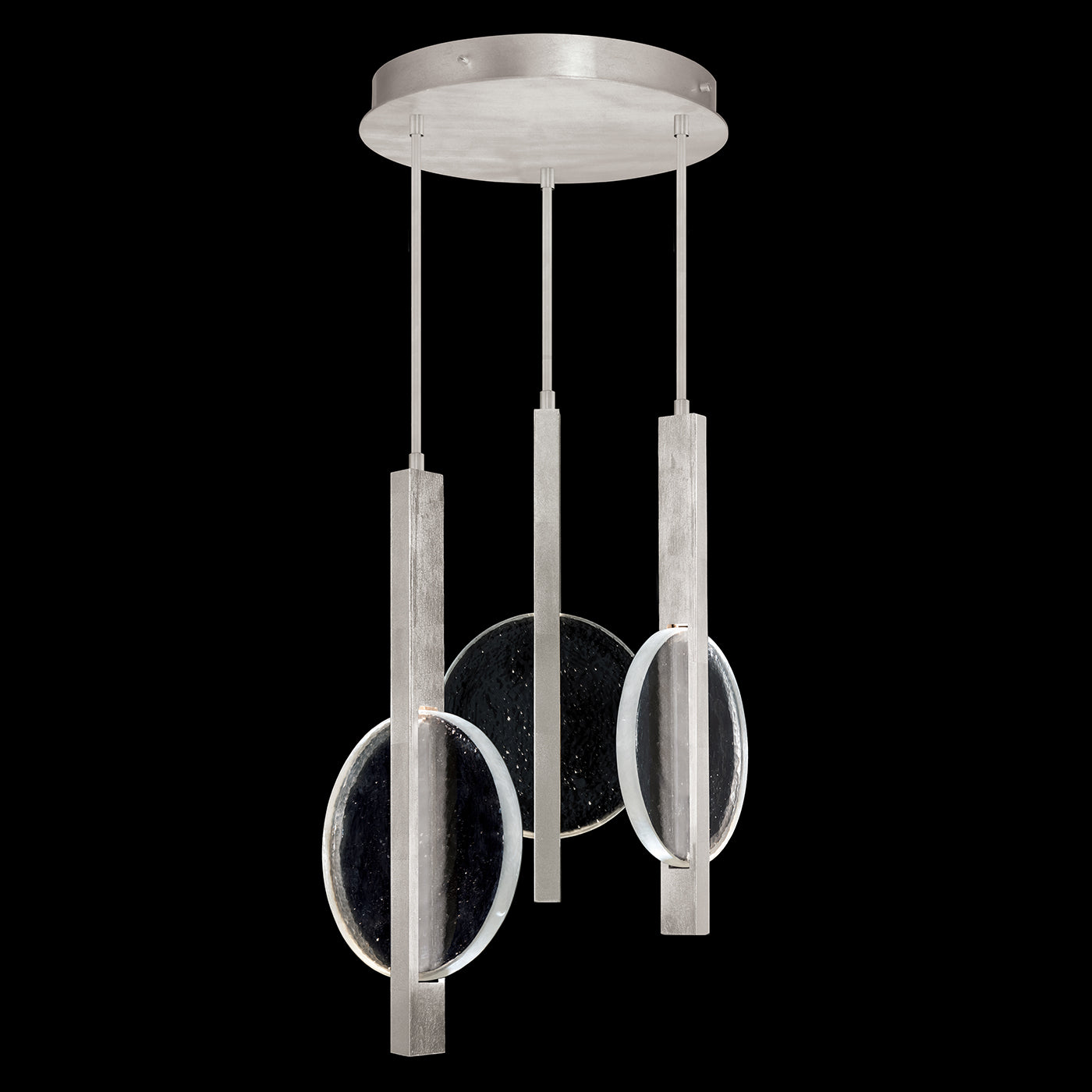 Selene Three-Drop Glass Linear Pendant